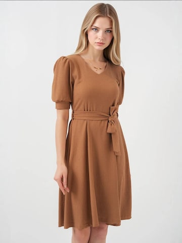 Bigdart - Vestido de malha em castanho