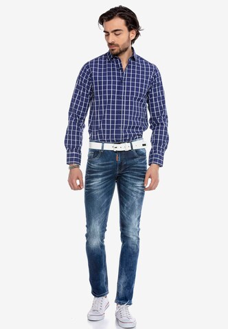 CIPO & BAXX Regular fit Overhemd in Blauw