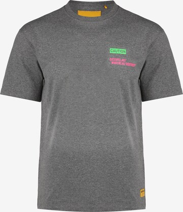 CATERPILLAR T-Shirt 'Caution' in Grau: predná strana