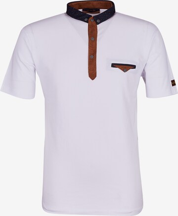 Leif Nelson T-Shirt Polo in Weiß: predná strana
