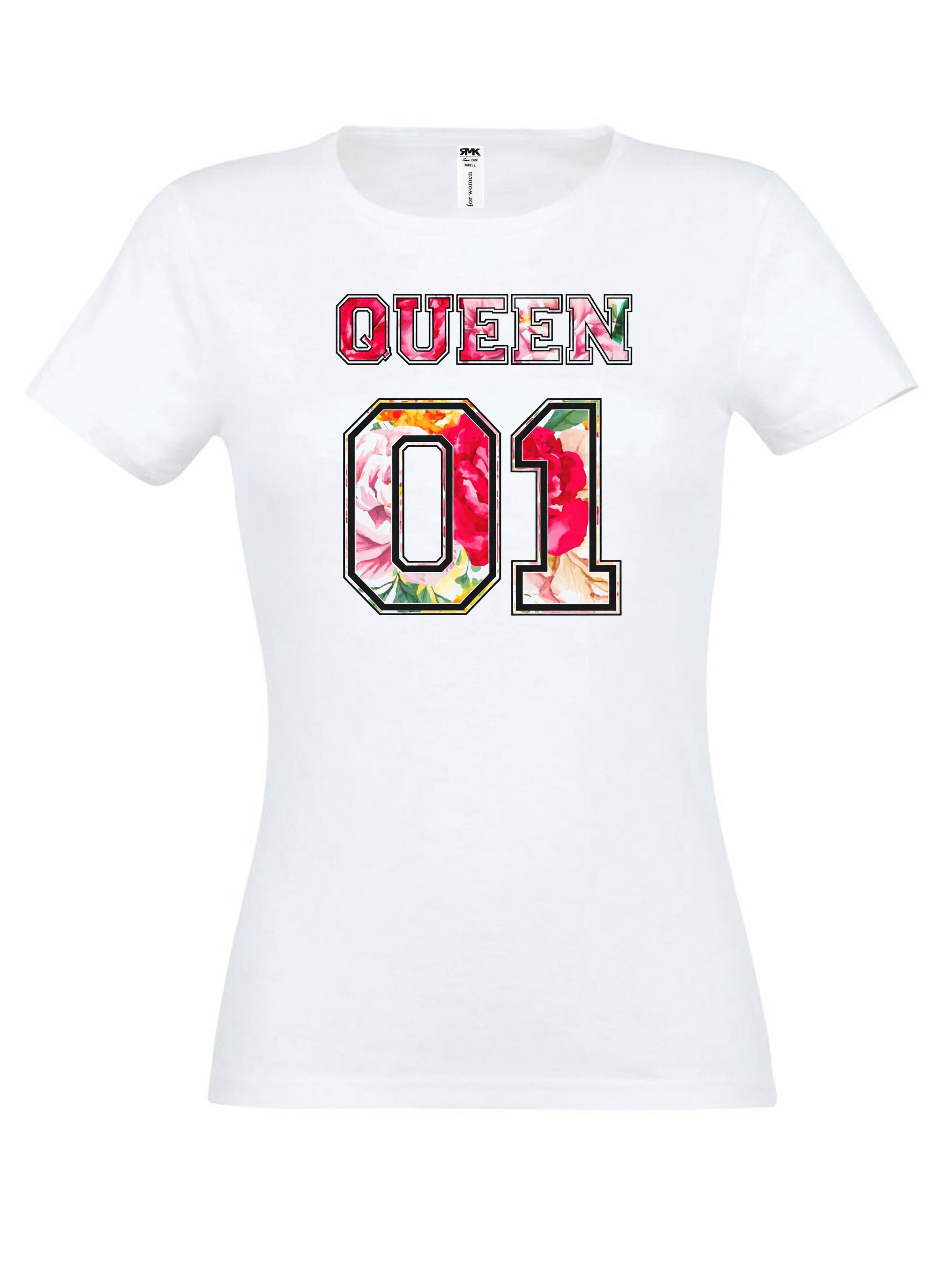 RMK Shirt 'QUEEN' in White: front