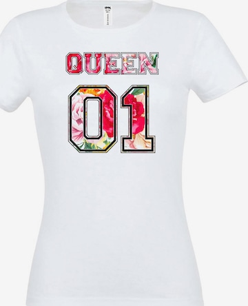 RMK Shirt 'QUEEN' in Weiß: Vorderseite