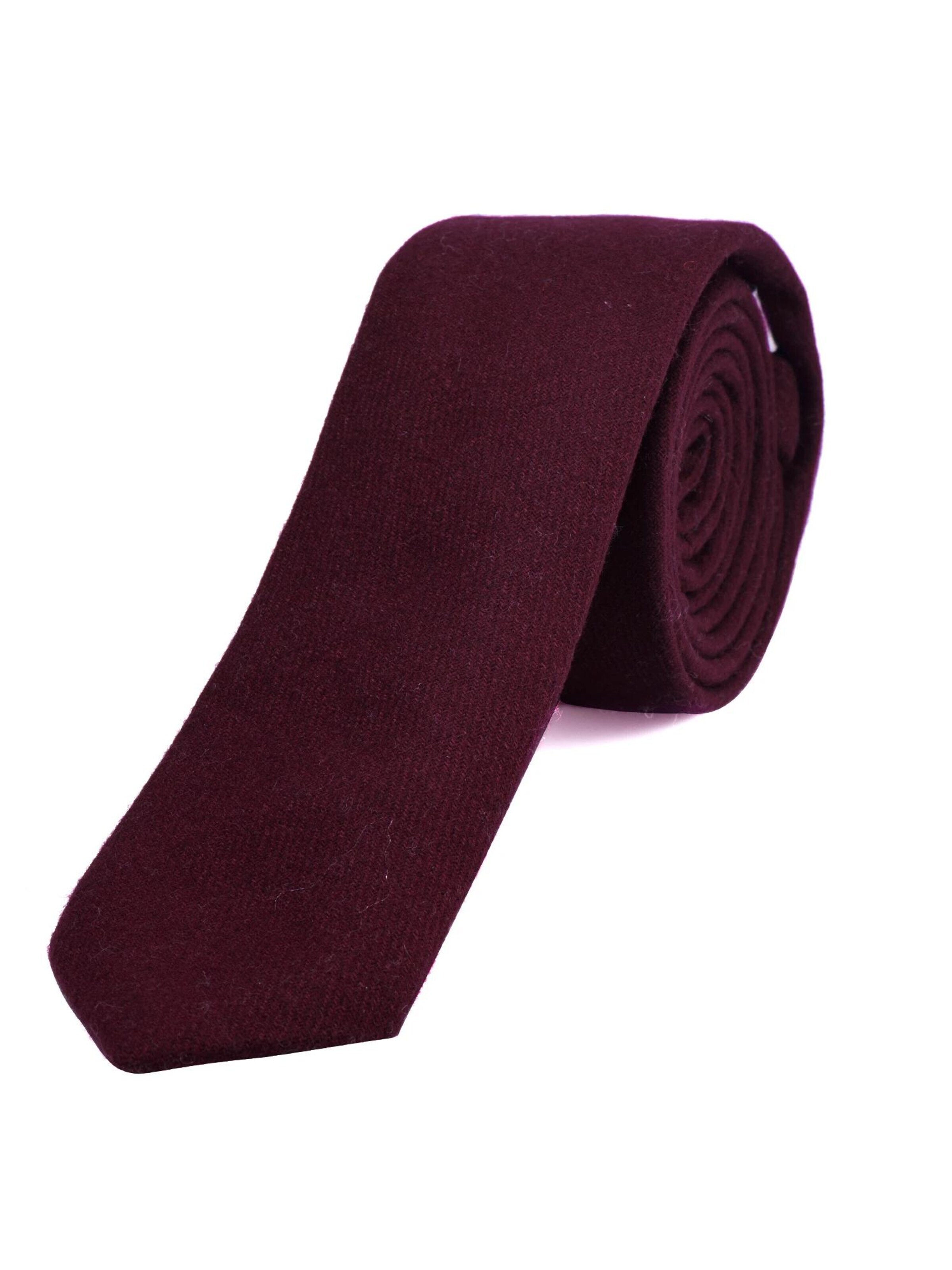 DonDon Krawatte 'DonDon Herren Krawatte 6 cm Baumwolle dunkelblau-creme kariert'‌‌‌‌‌‌‌‌‌‌ in Lila: Vorderseite