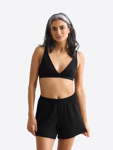 Erlich Textil Pyjamahose in Schwarz