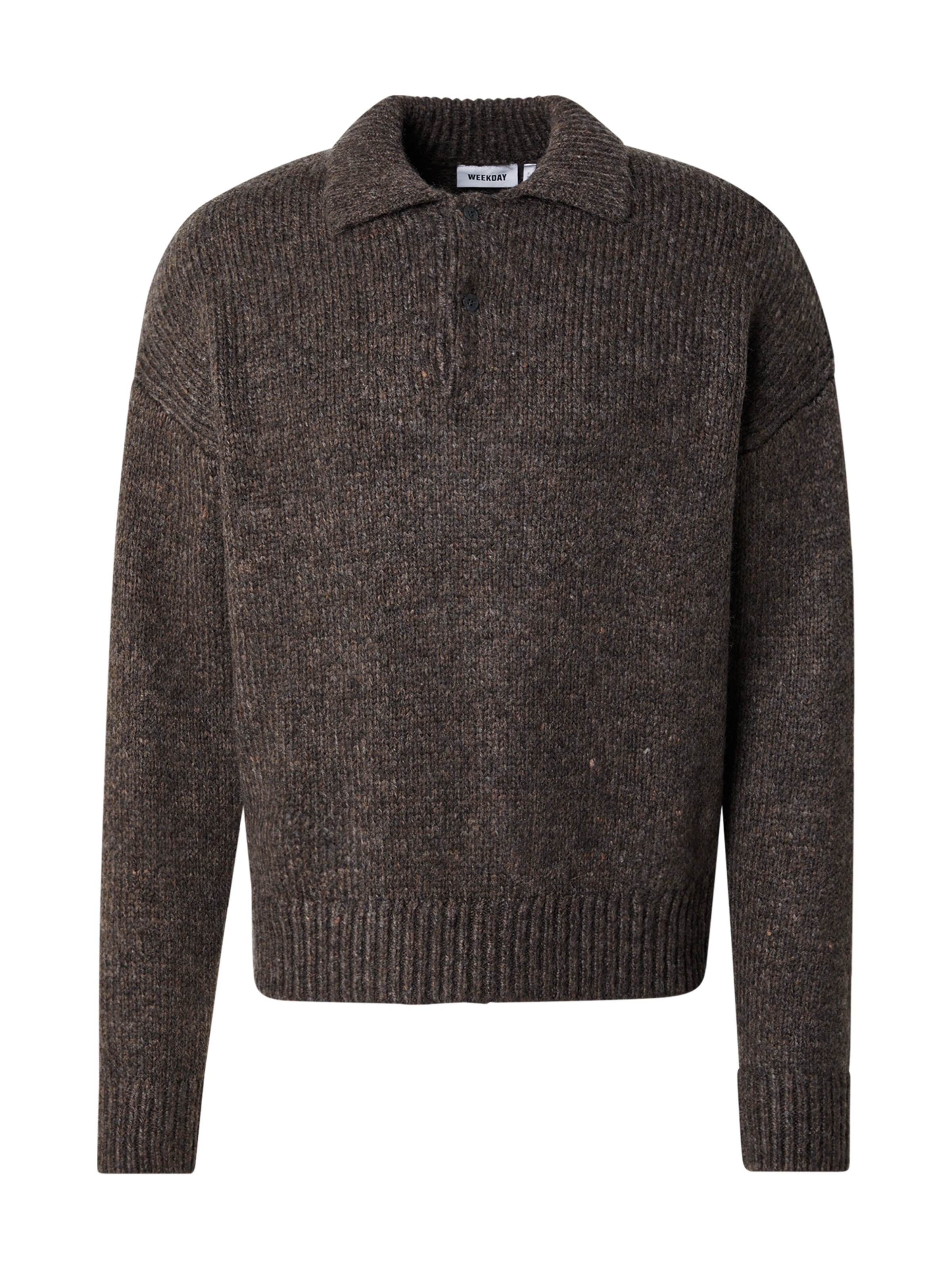 WEEKDAY Pullover 'Bobby' in Braun: Vorderseite