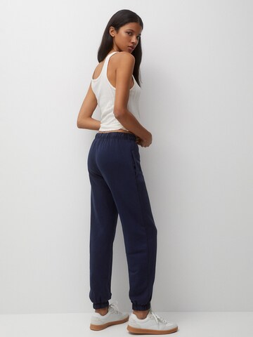 Pull&Bear Tapered Trousers in Blue