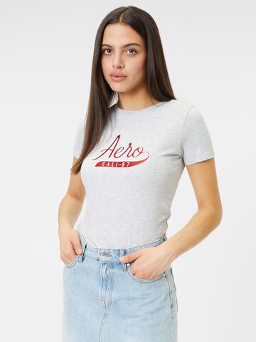 T-shirt 'MAY' AÉROPOSTALE en gris : devant