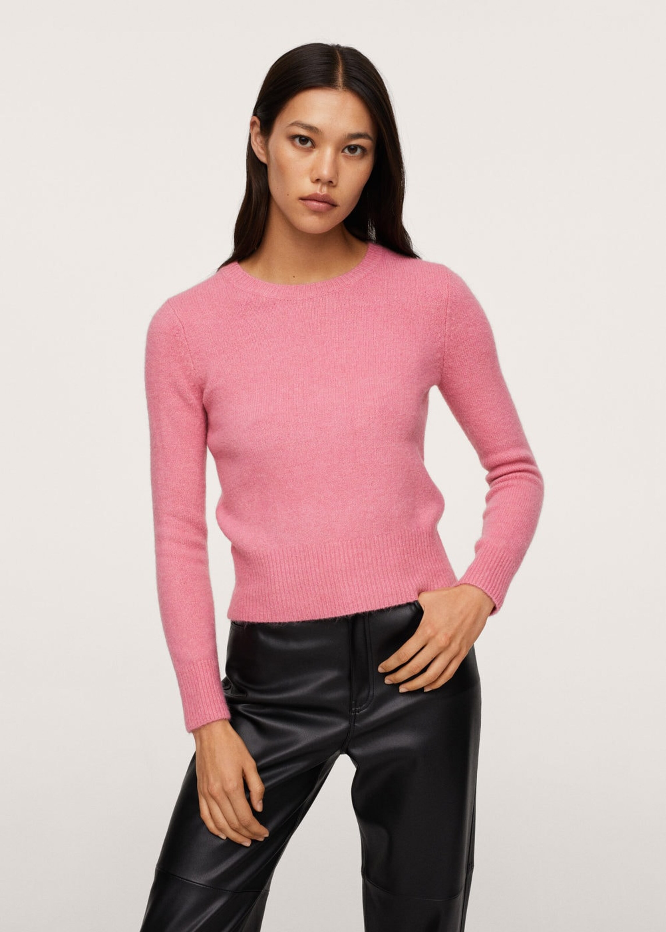 Frauen Große Größen MANGO Pullover in Hellpink - MJ41164 Frauen Große Größen MANGO Pullover in Hellpink - MJ41164