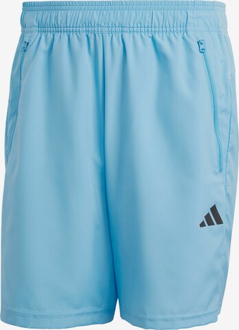 ADIDAS PERFORMANCE Workout Pants 'Train Essentials' in Blue: front