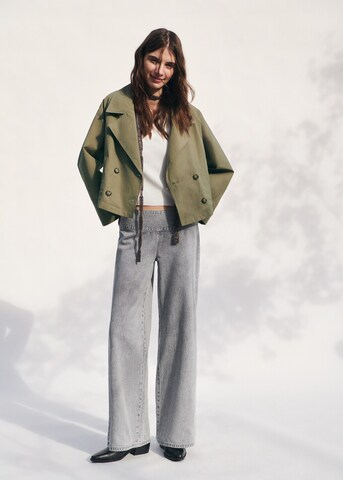 MANGO TEEN Wide leg Jeans 'Soft' in Grey