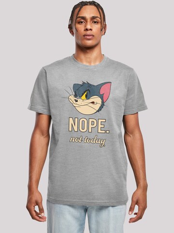 F4NT4STIC T-Shirt 'Tom und Jerry Nope Not Today' in Grau: Vorderseite