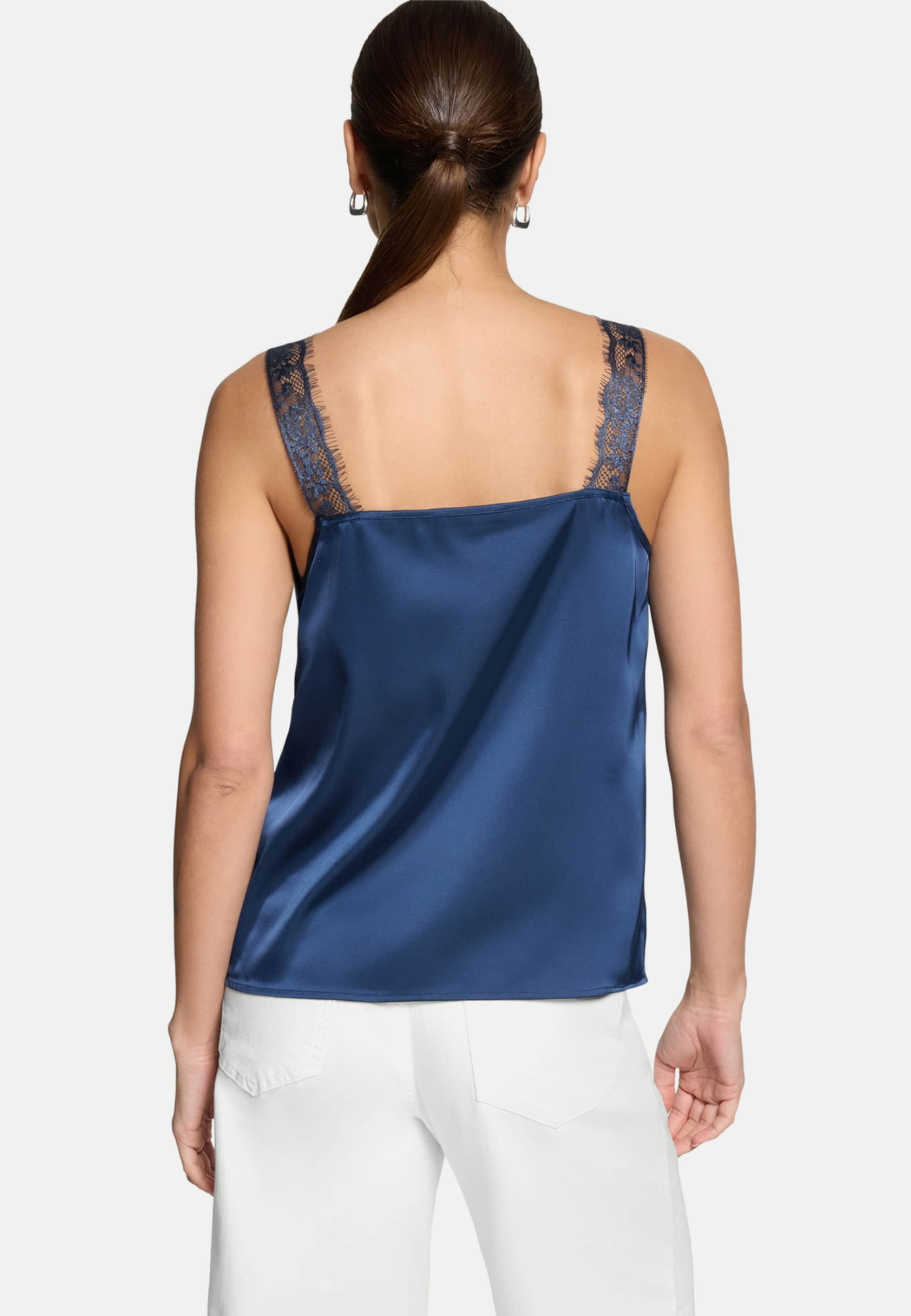 zero Basic-Top mit V-Ausschnitt in Blau