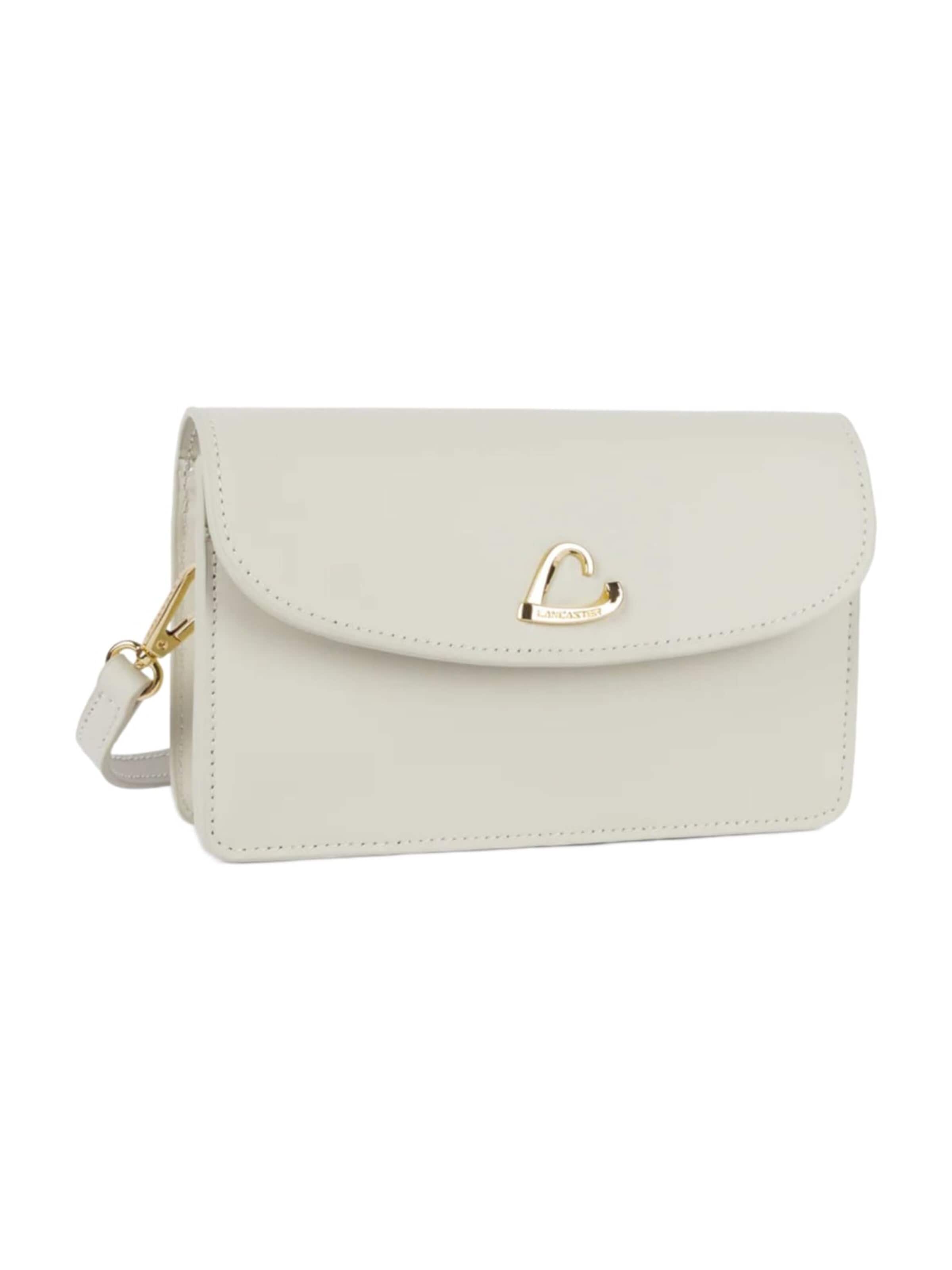 LANCASTER Paris Torba na ramię 'Lancaster Pochette A rabat aimanté Paris Philos Ecru' w kolorze beżowy