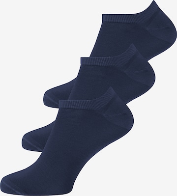 ELBEO Ankle Socks ' 3er-Pack Organic Cotton ' in Blue: front