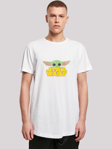 T-Shirt 'Star Wars Mandalorian Child' F4NT4STIC en blanc : devant
