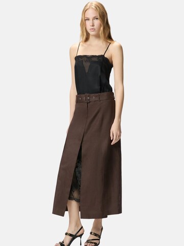 Robe 'PINKO ISOLDA ABITO LINO ACCOPPIATO CON PIZZO ABITO' PINKO en marron