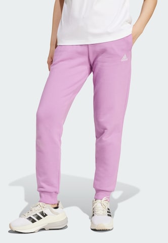 ADIDAS SPORTSWEAR Tapered Workout Pants 'Essentials' in Purple: front