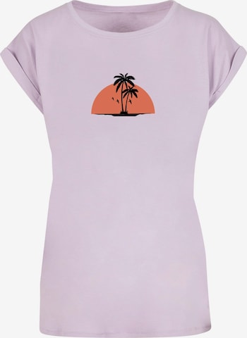 Merchcode T-Shirt 'Summer - Beach' in Lila: predná strana