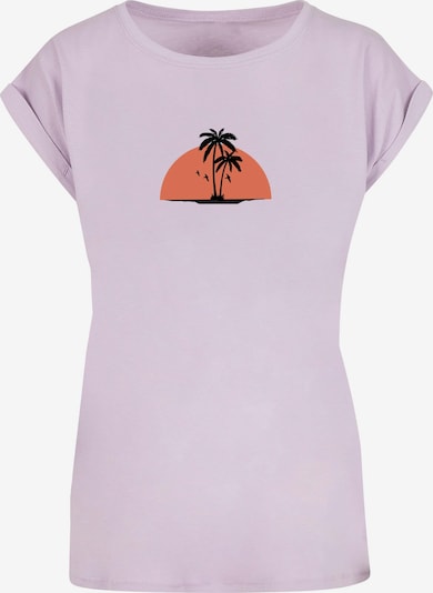 Merchcode T-shirt 'Summer - Beach' en lavande / pêche / noir, Vue avec produit