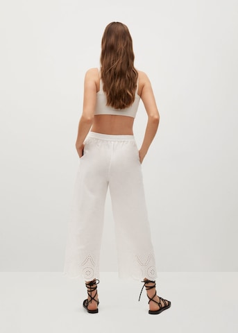 MANGO Loose fit Pants 'Lolo' in White