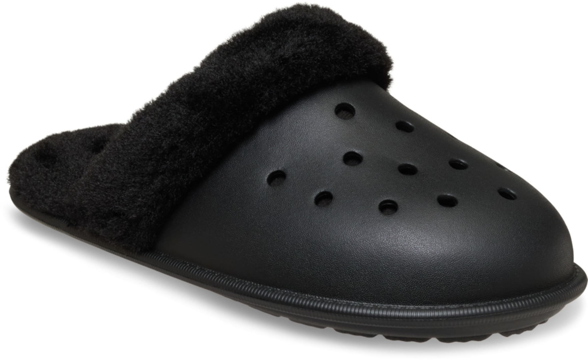 Crocs Slippers in Black: front