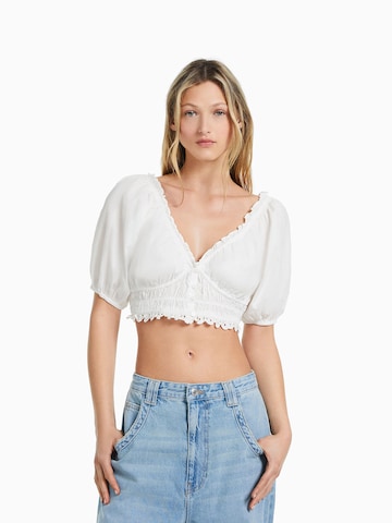 Bershka Bluse i hvid: forside