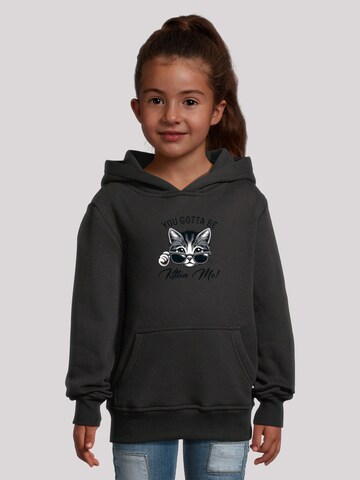 F4NT4STIC Sweatshirt 'Kätzchen You Gotta Be Kitten Me!' in Zwart: voorkant