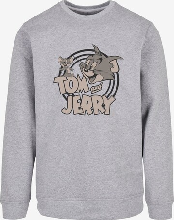 ABSOLUTE CULT Sweatshirt 'Tom and Jerry - Circle' in Grijs: voorkant