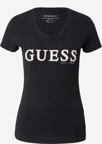 T-shirt GUESS en noir : devant