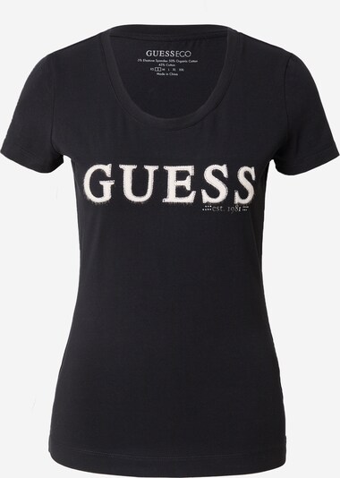 Tricou GUESS pe negru / alb, Vizualizare produs