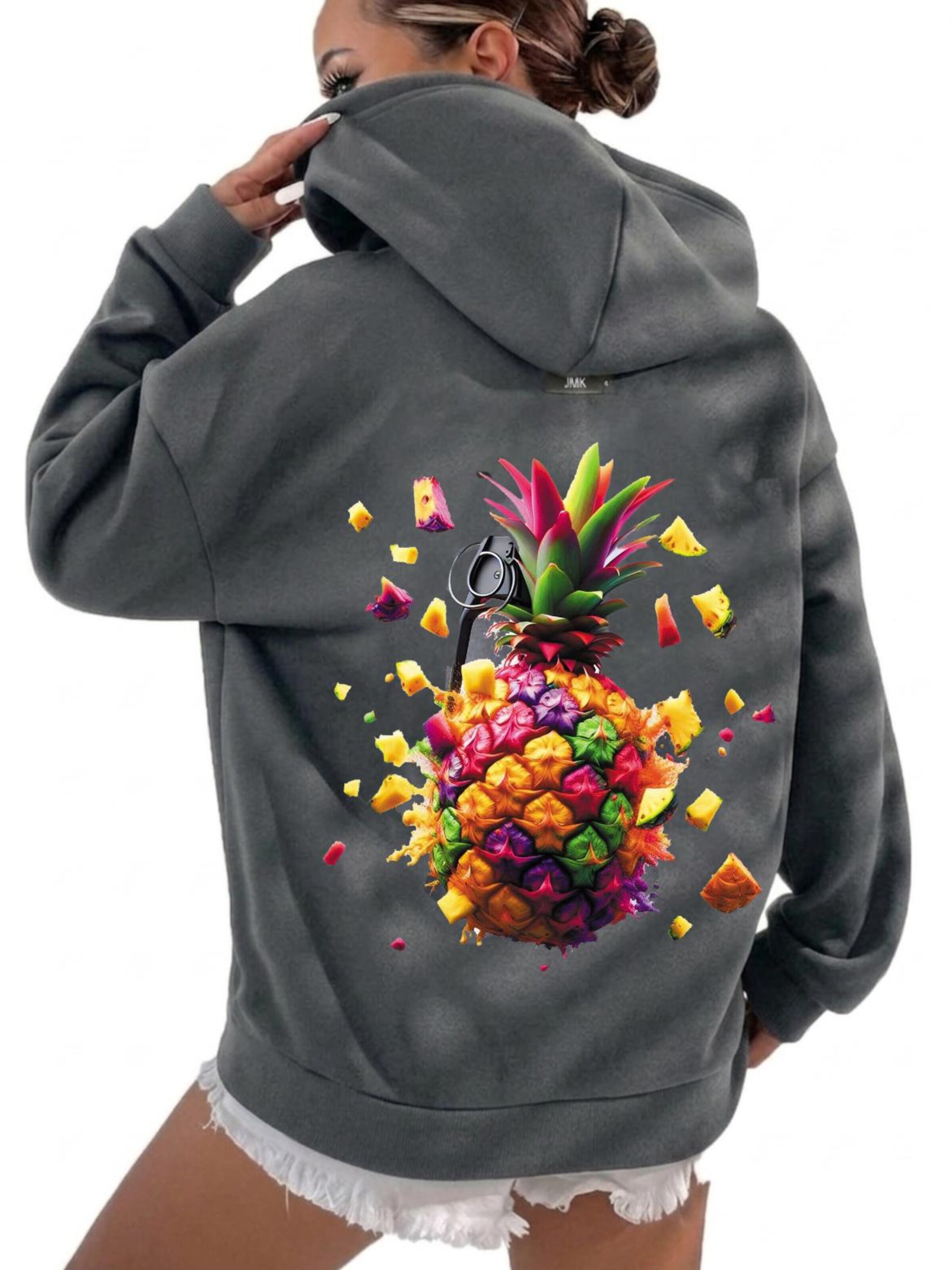RMK Sweatshirt 'Ananas'‌‌‌‌‌‌‌ in Grau