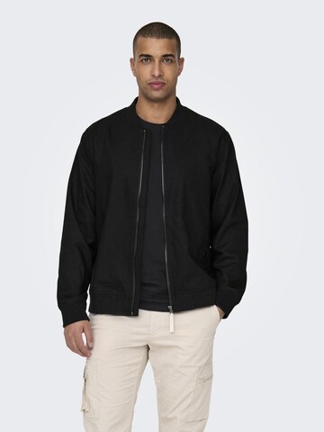 Veste mi-saison 'KENT' Only & Sons en noir : devant