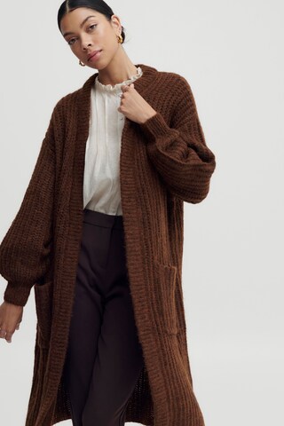 b.young Knit Cardigan 'Oksana' in Brown: front