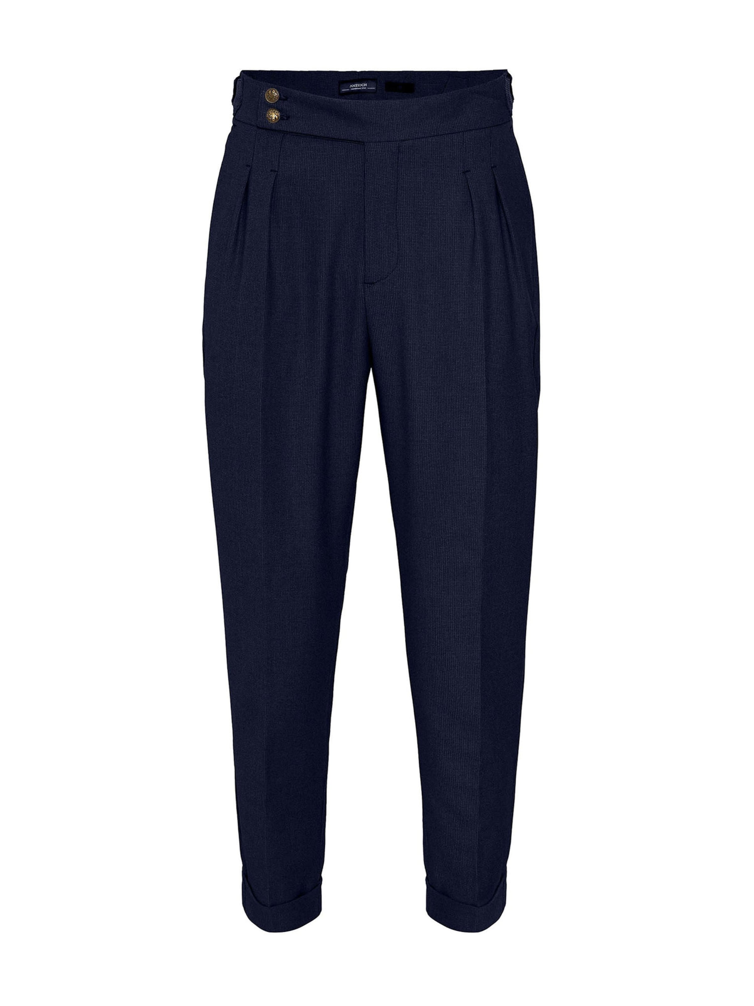 mėlyna Antioch Standartinis Klostuotos kelnės: priekis