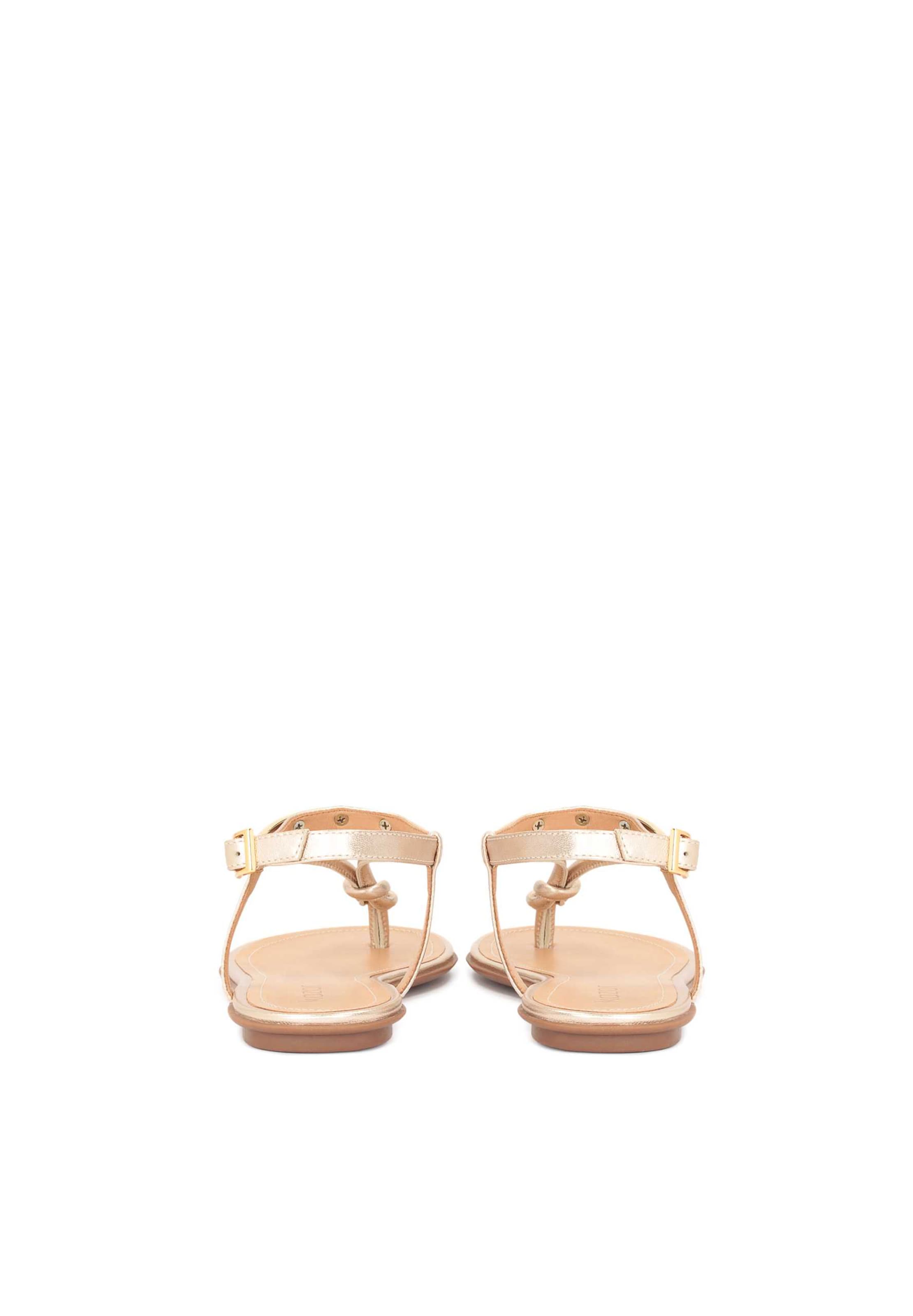 Kazar T-bar sandals in Gold