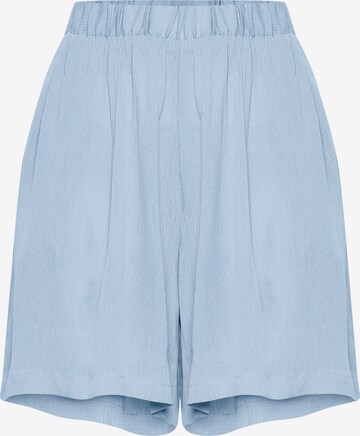 ICHI Wide leg Broek 'IHMARRAKECH' in Blauw: voorkant