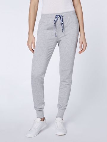 Oklahoma Jeans Tapered Pants in Grey: front