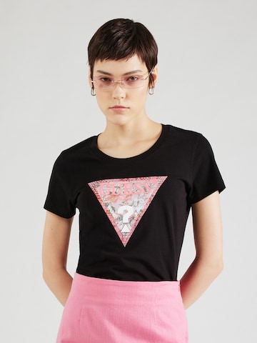 GUESS T-shirt i svart: framsida