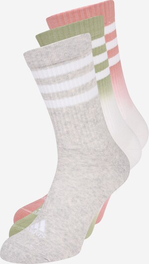 ADIDAS PERFORMANCE Socken in graumeliert / grün / hellrot / weiß, Produktansicht