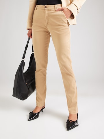 Skinny Pantaloni 'URBANCHINOF' di BONOBO in beige: frontale