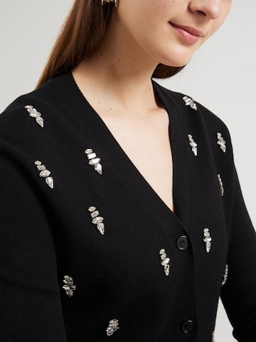 melns Karl Lagerfeld Adīta jaka