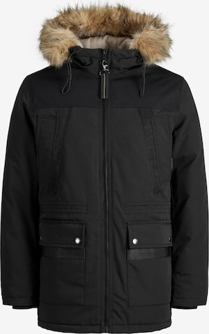 Parka de iarnă 'Rocket' de la JACK & JONES pe negru: față