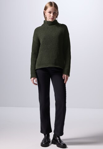 Street One Studio Sweater 'Chenille ' in Green