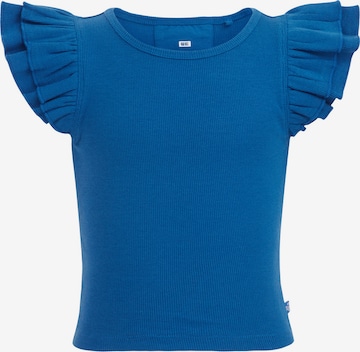 Tricou de la WE Fashion pe albastru: față
