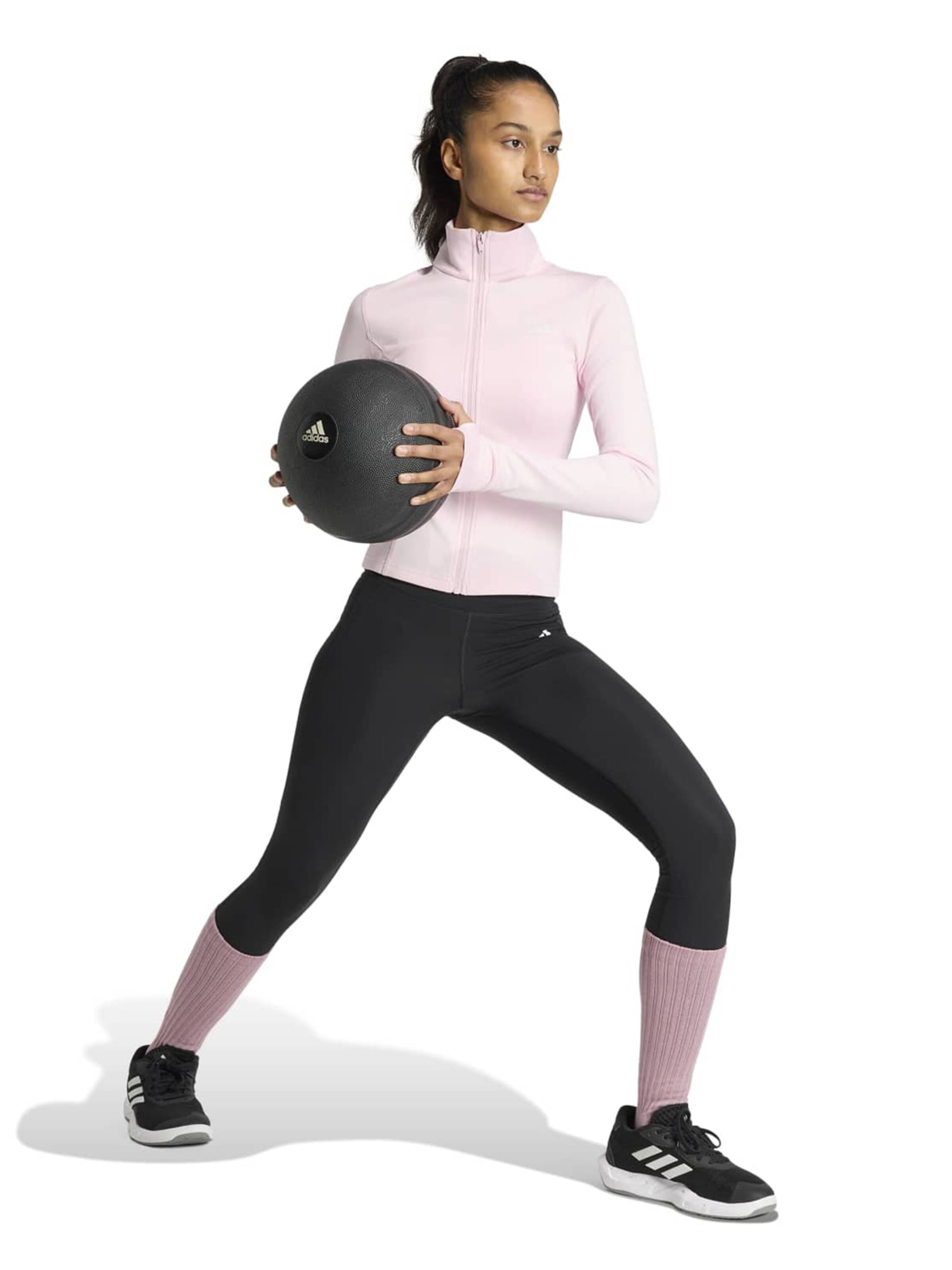 ADIDAS PERFORMANCE Αθλητική ζακέτα φούτερ 'OPT ESS' σε ροζ