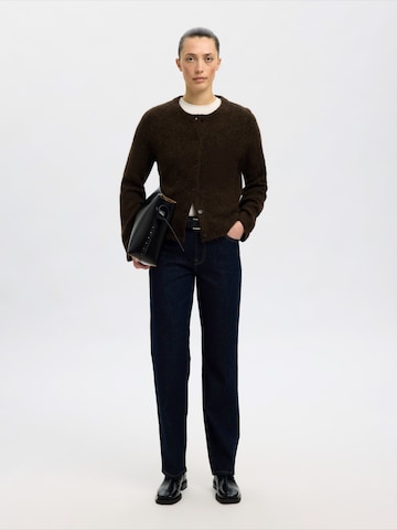 SELECTED Cardigan 'SLFLULU' i brun