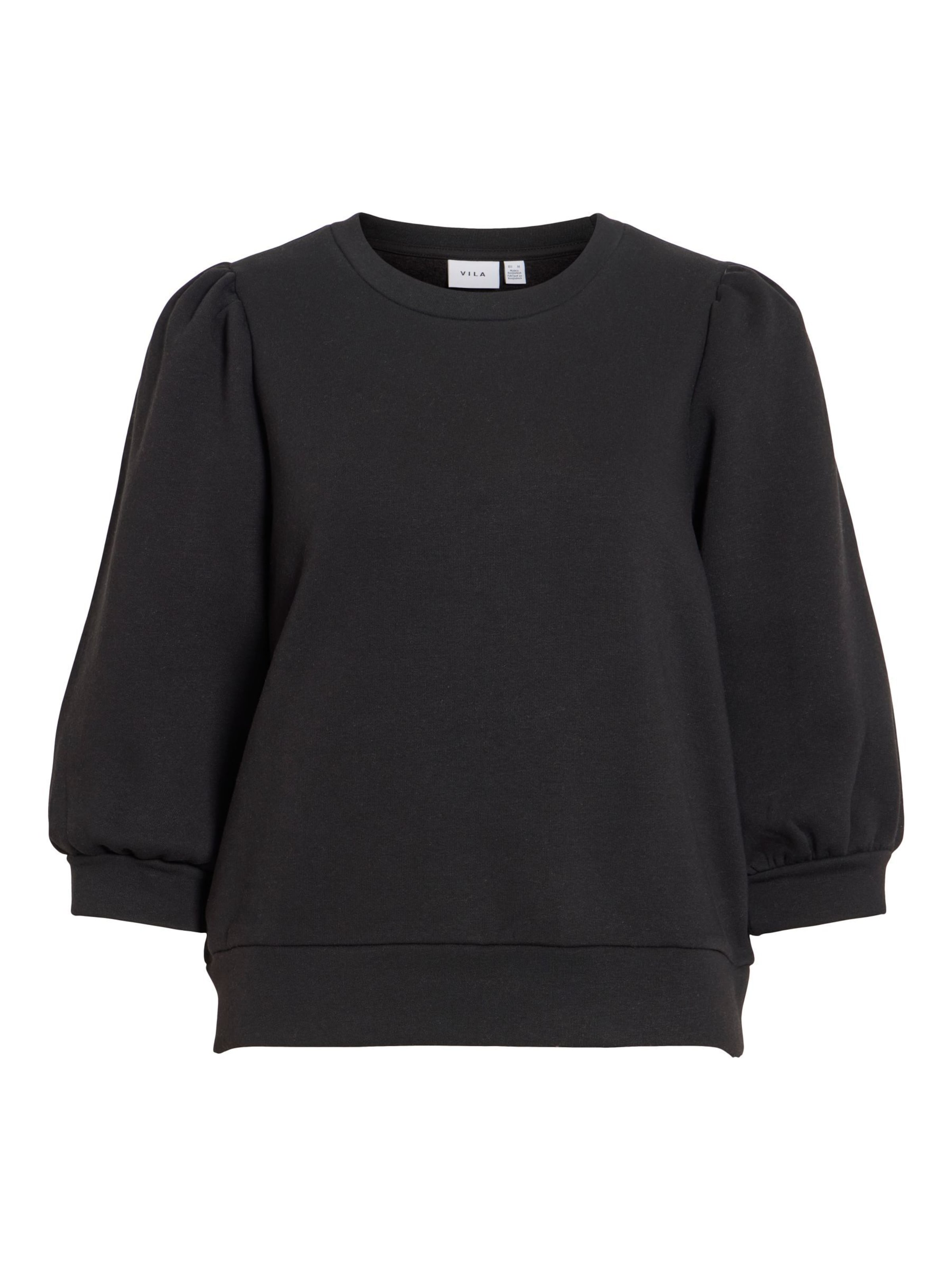 Felpa 'VIVera' di VILA in nero: frontale