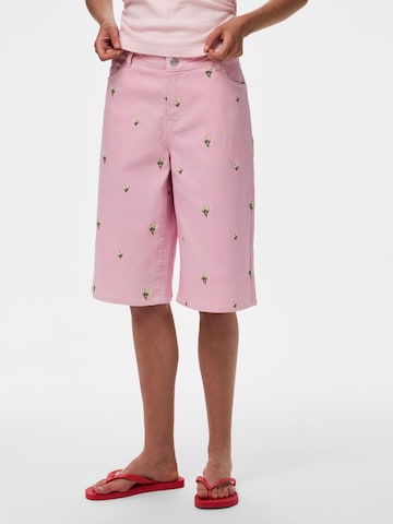 PIECES Regular Jeans PCFlora' in Pink: Vorderseite