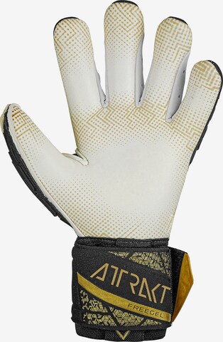 REUSCH Athletic Gloves 'Attrakt Freegel Gold X GluePrint Finger Support' in Gold