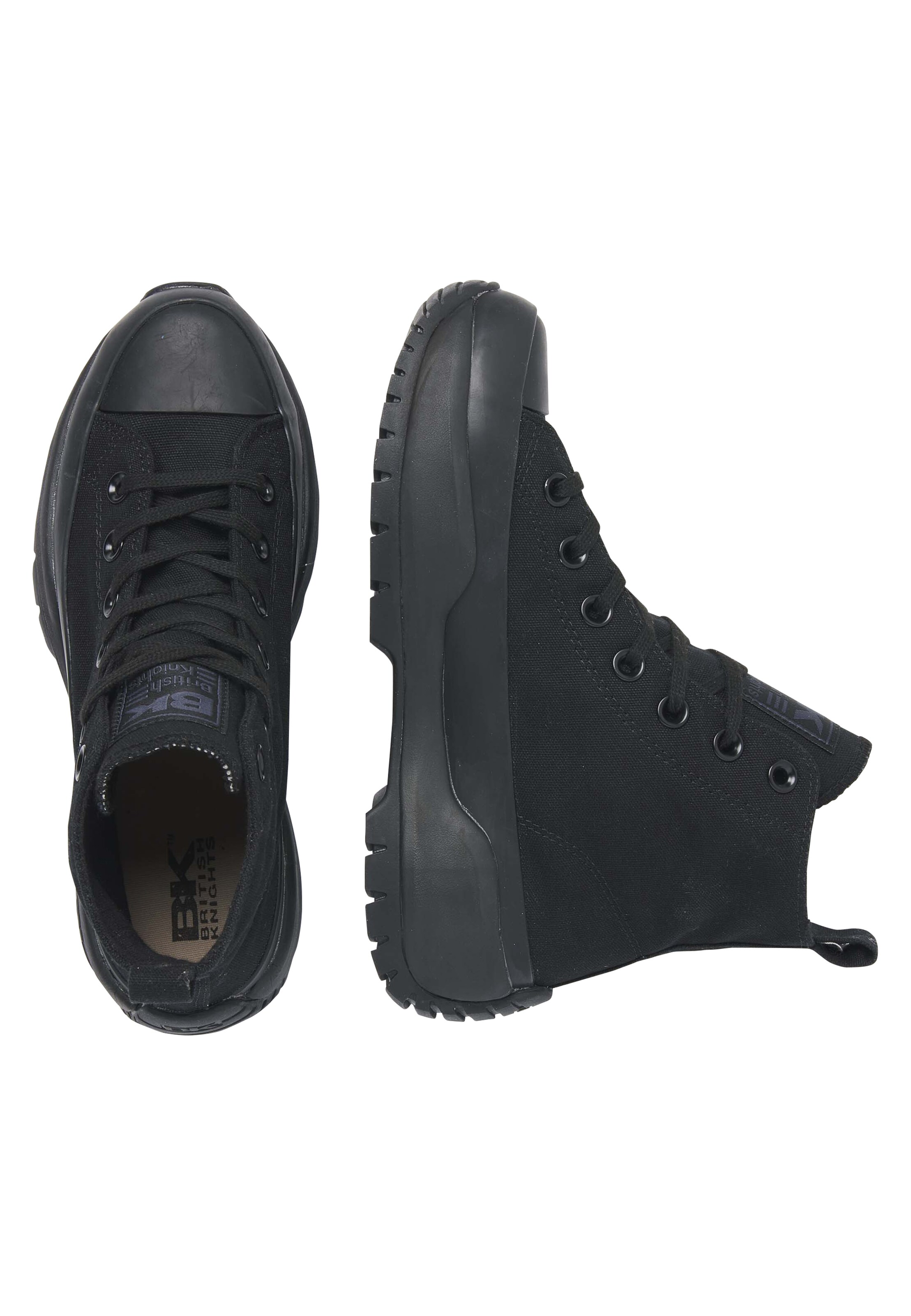 BRITISH KNIGHTS Korkeavartiset tennarit ' KAYA MID FLY ' värissä musta